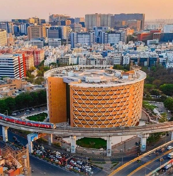 Hitech City business district near Madhapur