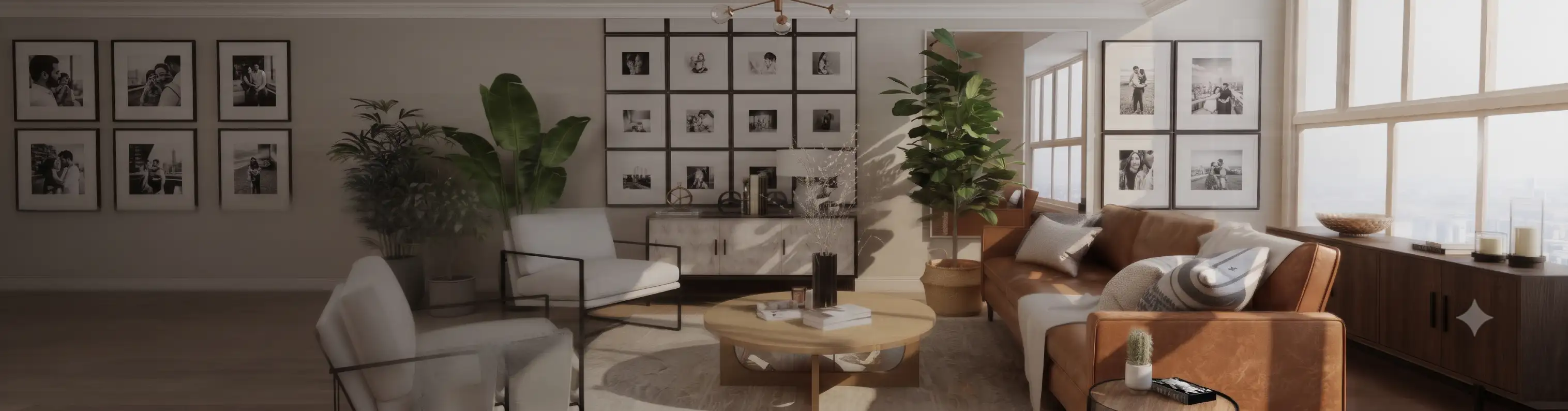 Furnished living and dining area at Sunrise Serviced Apartments in Madhapur